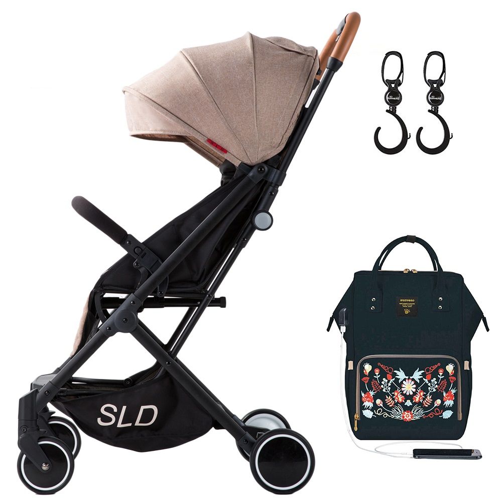 Teknum Travel Lite Stroller Khaki + Sunveno Diaper Bag