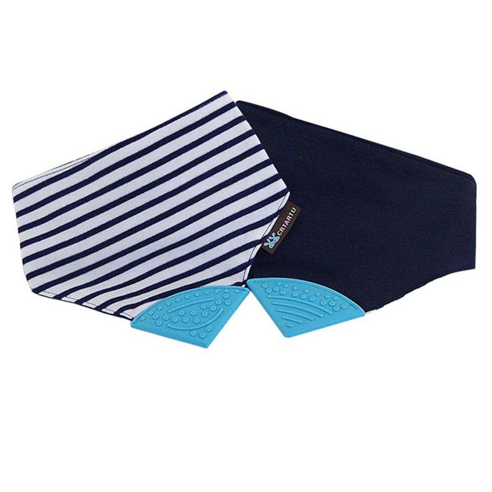 Eazy Kids - Reversible Teething Bib set of Two - Navy