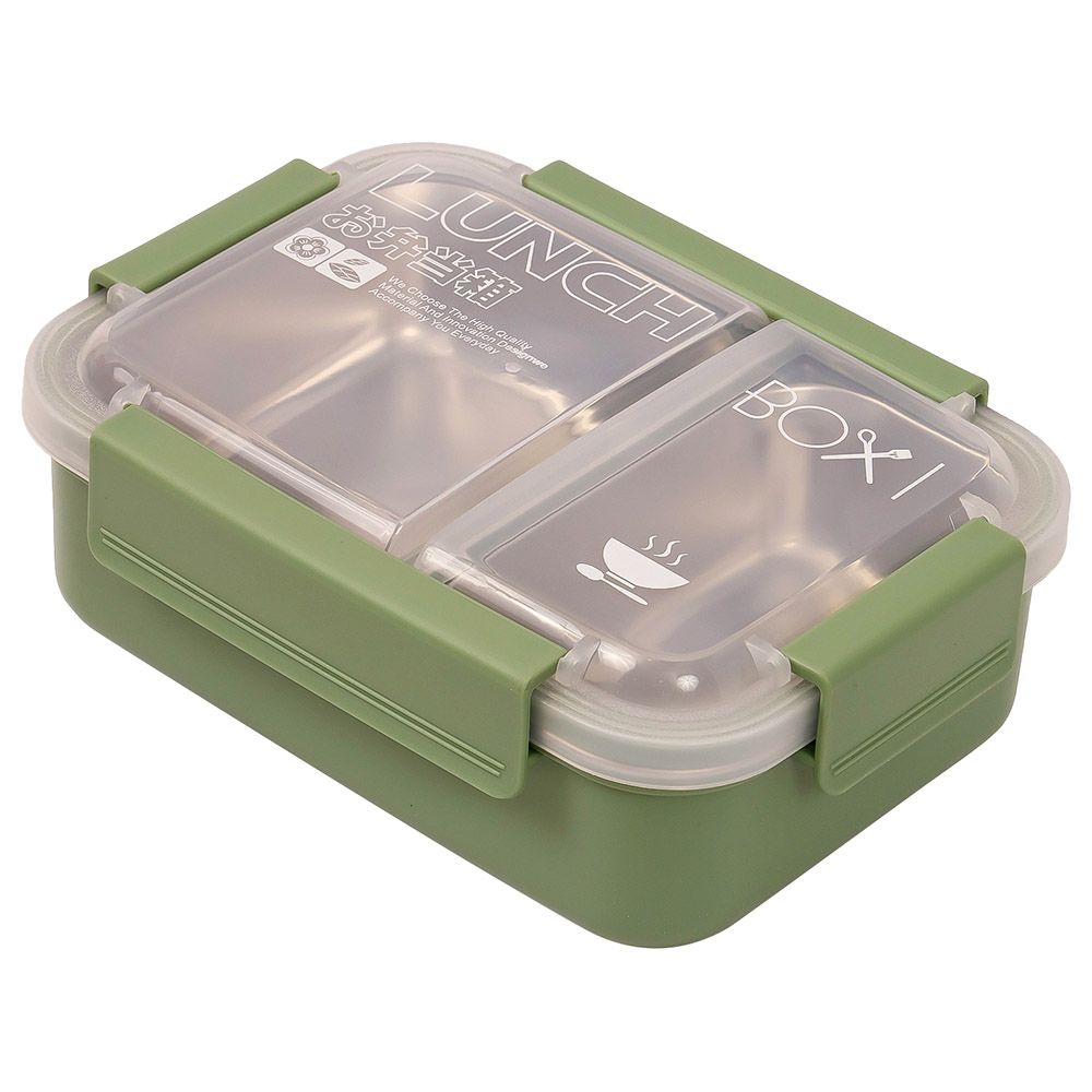 Eazy Kids - Stainless Steel 2 Compartment Lunch Box 1100ml - Green