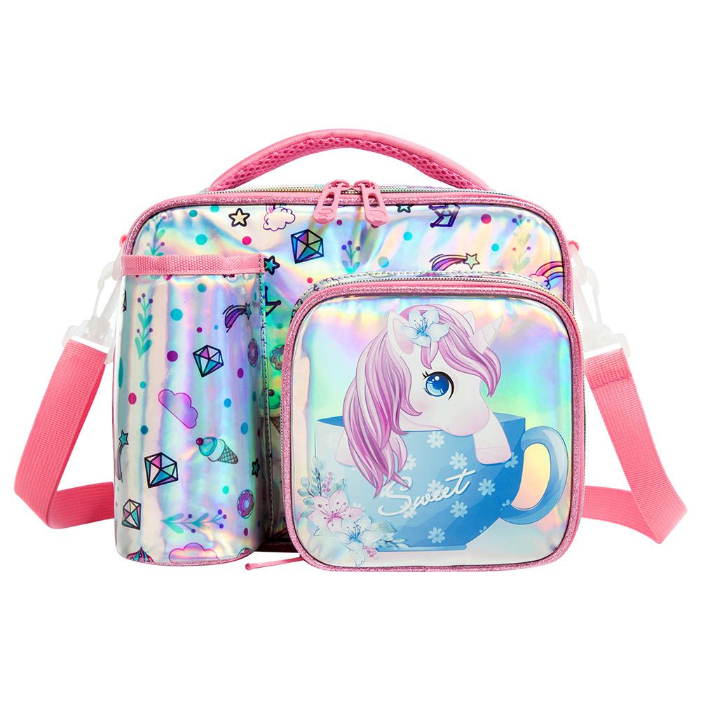 Eazy Kids - Bottle/Lunch Bag - Unicorn Chrome Pink