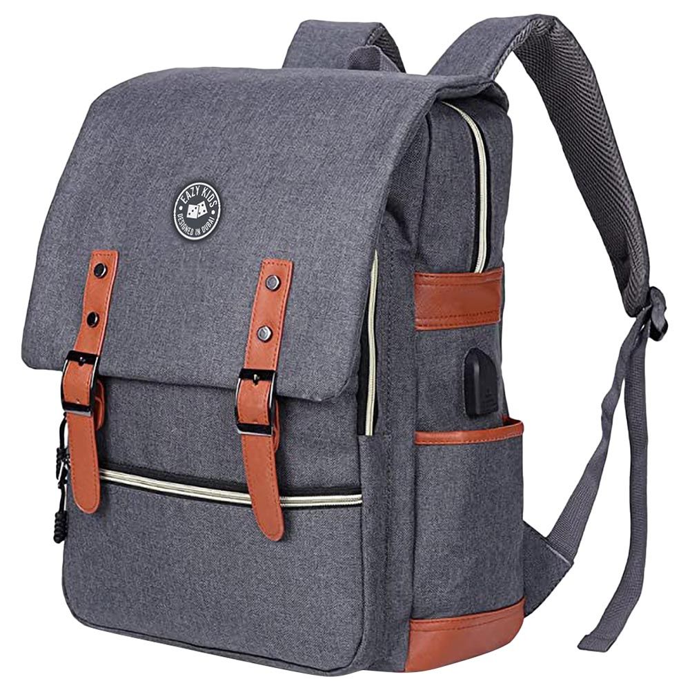 Eazy Kids School Bag - Grey - 16.5 Inch