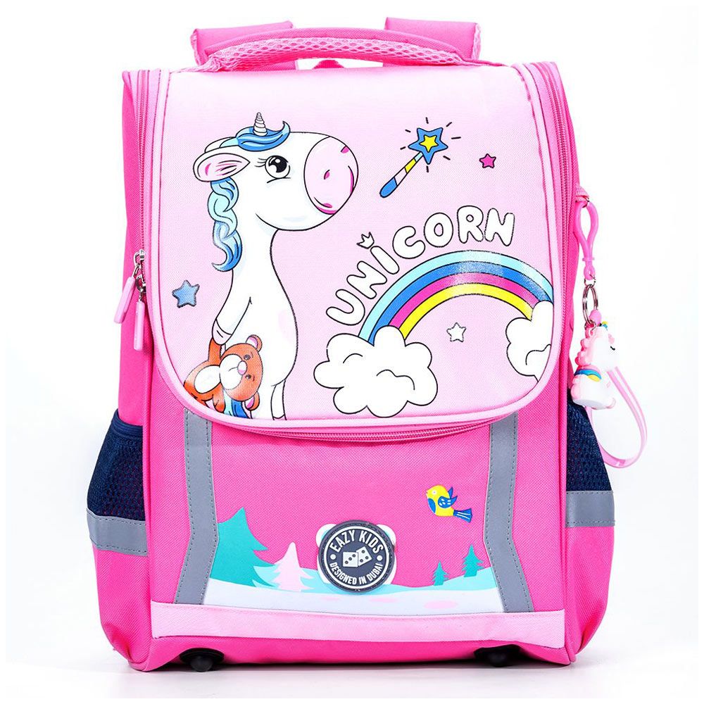 Eazy Kids School Bag Unicorn Princess Pink - 14.6 Inch