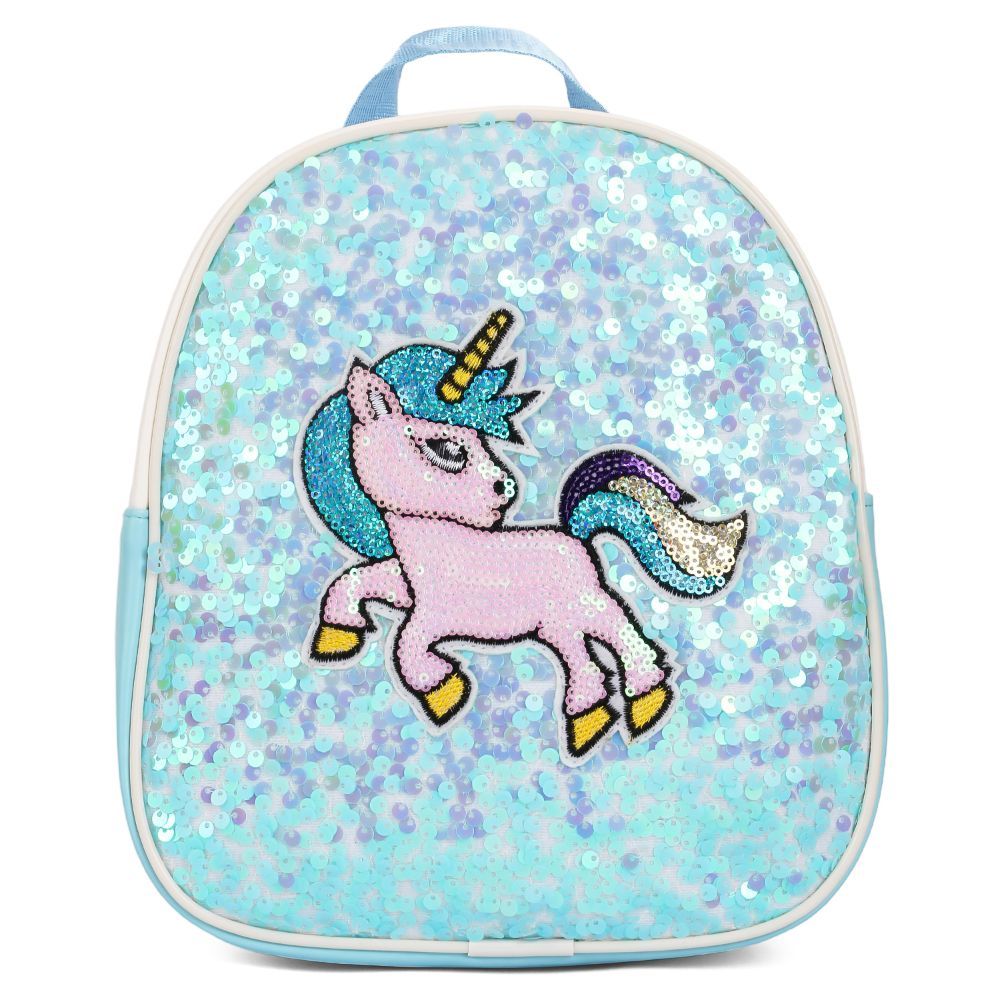 Eazy Kids - Sequin School Backpack - 9-Inch - Unicorn Green