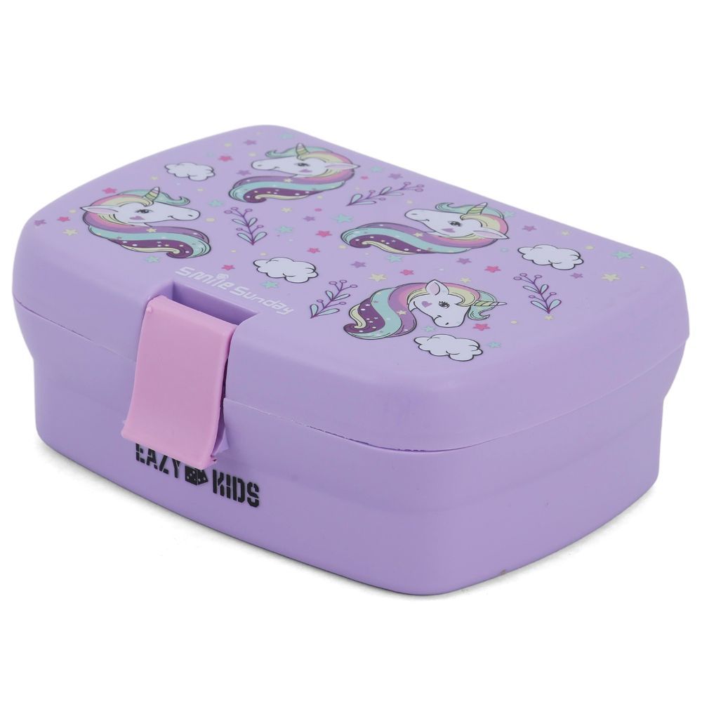 Eazy Kids Bento Lunch Box - Unicorn Purple