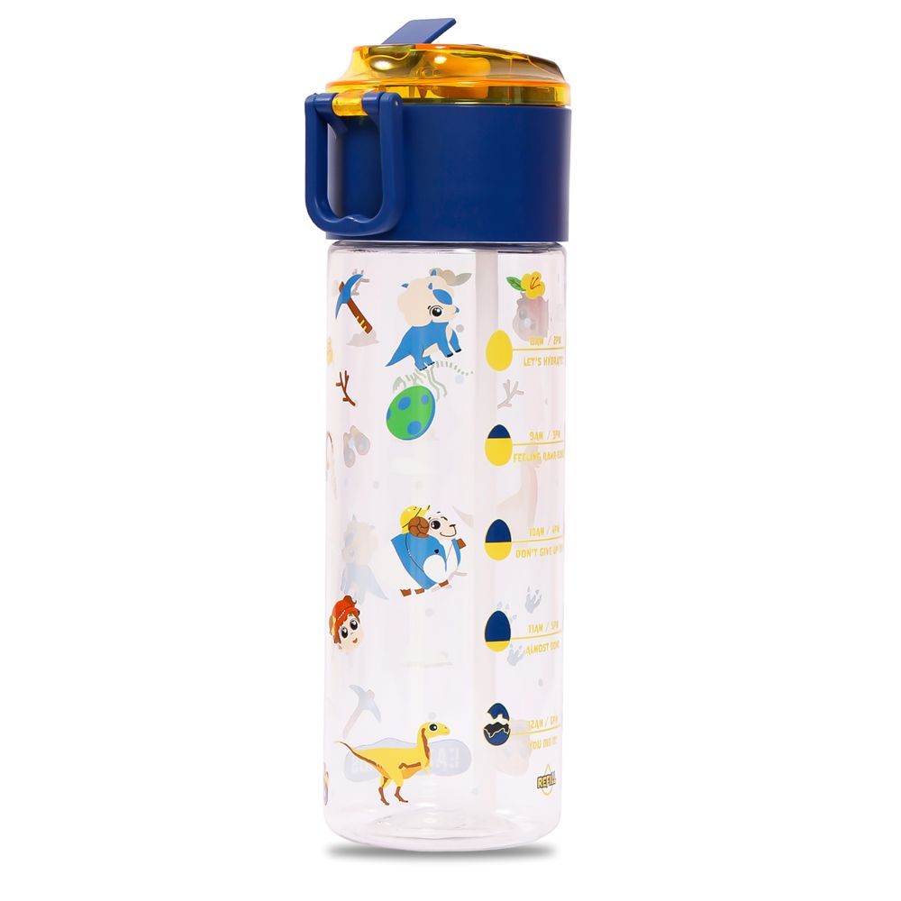 Eazy Kids - T-Rex Tritan Water Bottle W/ Snack Box 450ml - Blue