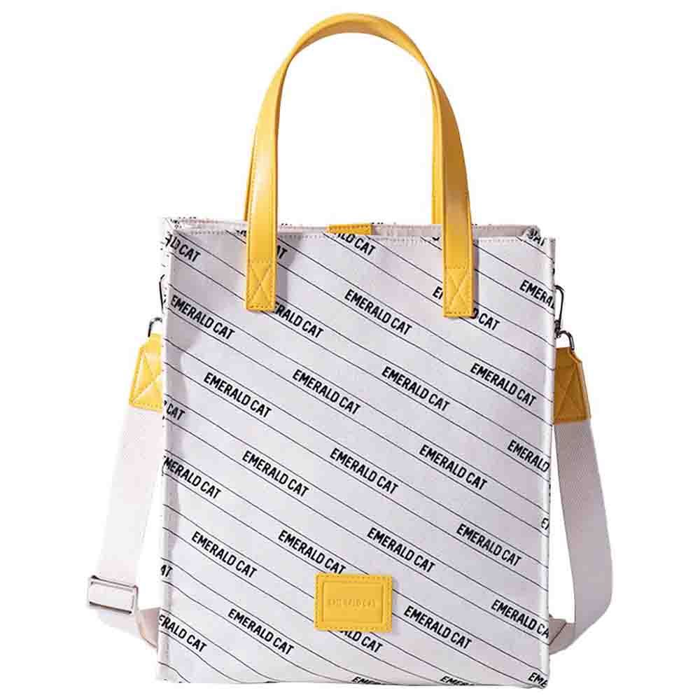 Emerald Cat - Fashion Tote Bag - Yellow