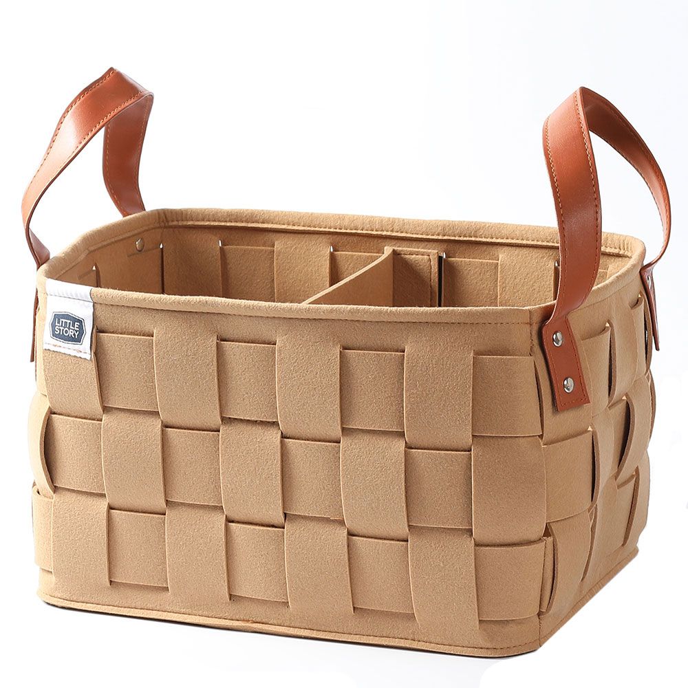 Little Story - Multi-Purpose/Laundry Caddy Basket Felt - Khaki