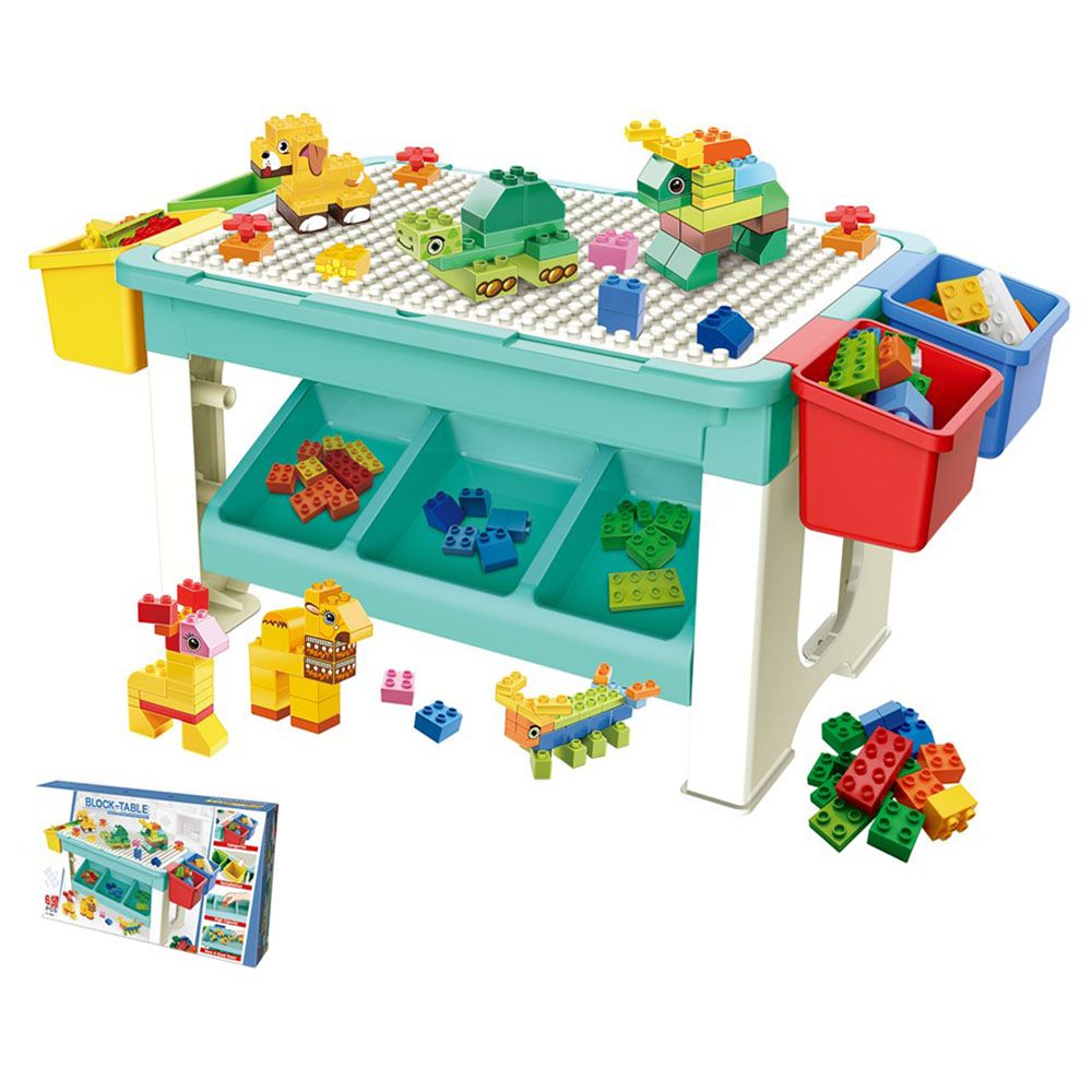 Little Story - Blocks 3-in-1 Activity Table with 69 Blocks