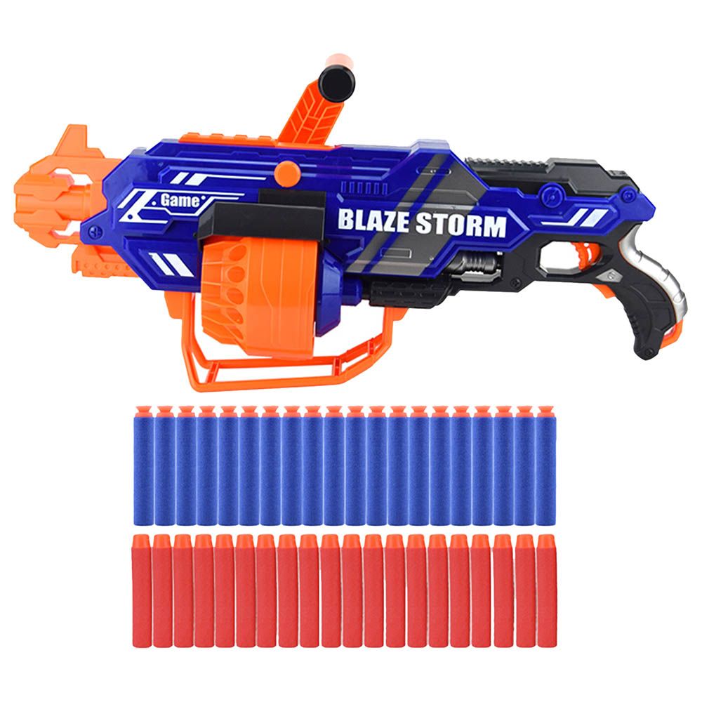 Little Story - Kids Bullet Gun w/ Bullets - 40Pcs - Blue/Orange