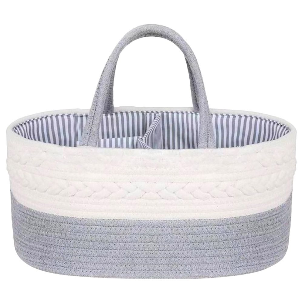 Little Story - Cotton Rope Diaper Caddy - Grey