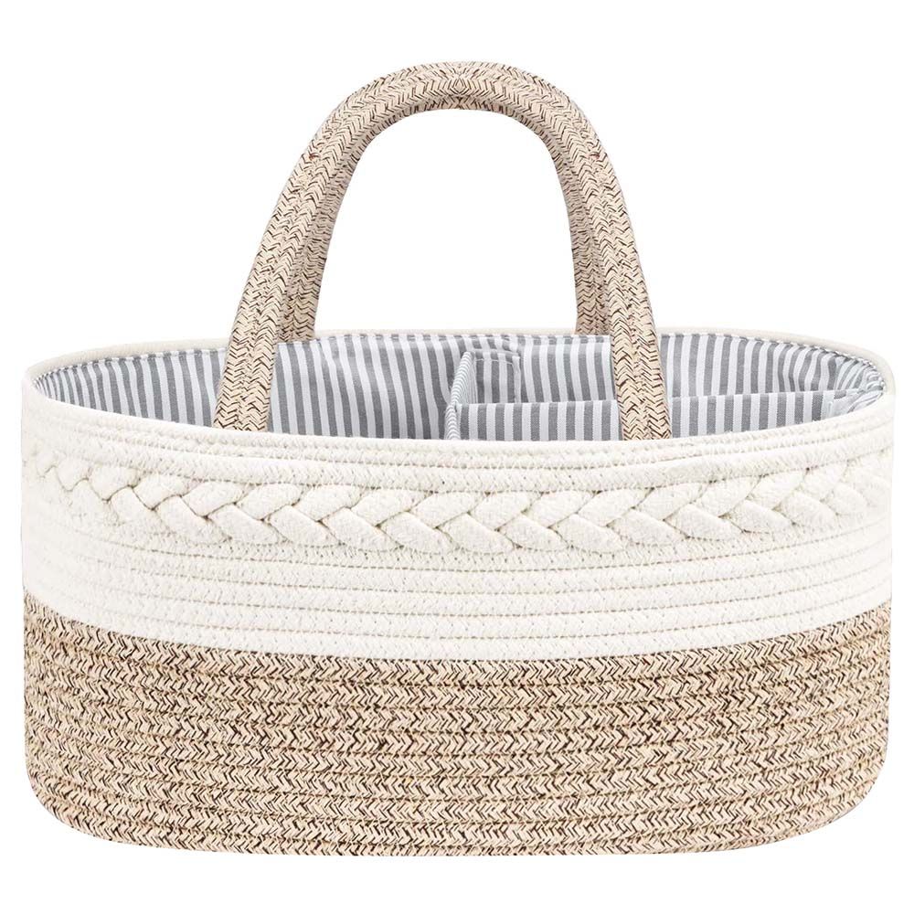 Little Story - Cotton Rope Diaper Caddy - Ivory