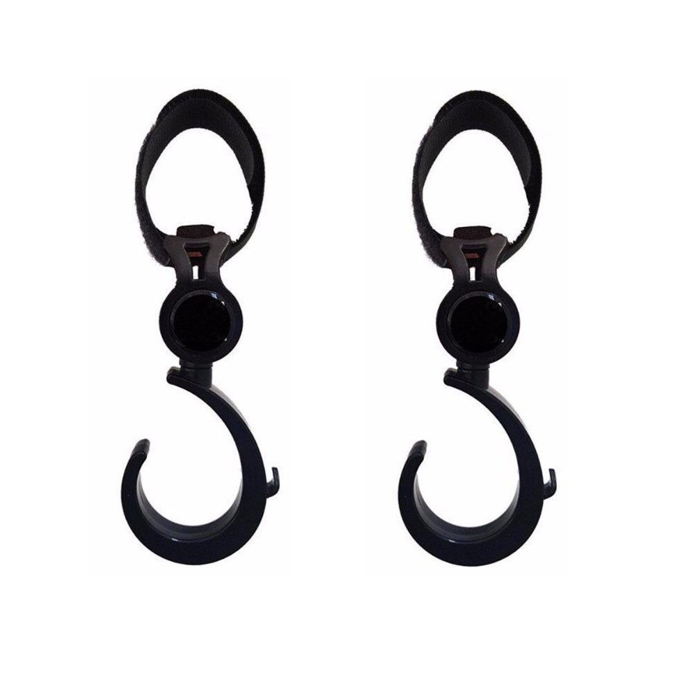 Little Story - Rotating Compatible Stroller Hooks - Black