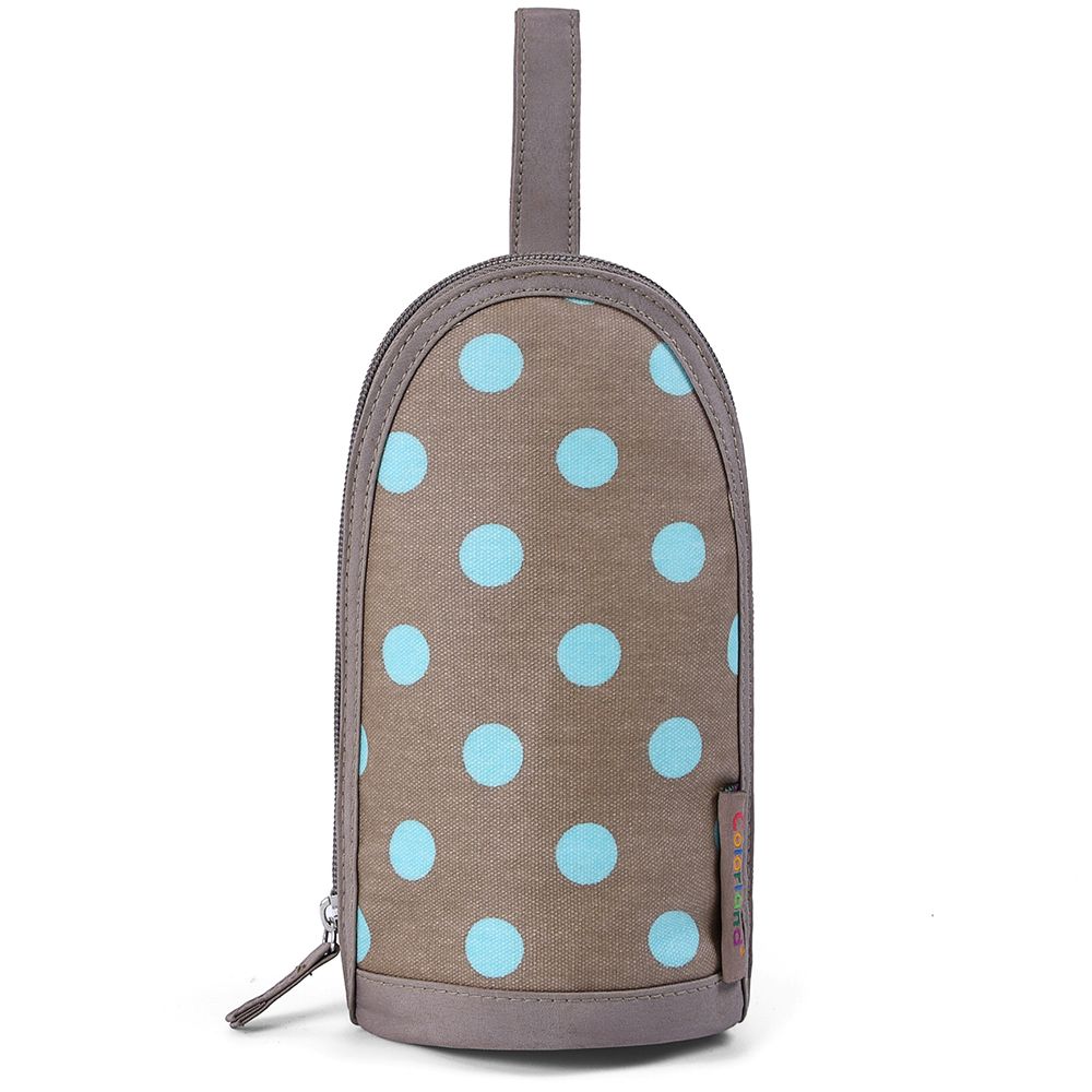 Little Story - Insulated Bottle Bag - Polka Brown