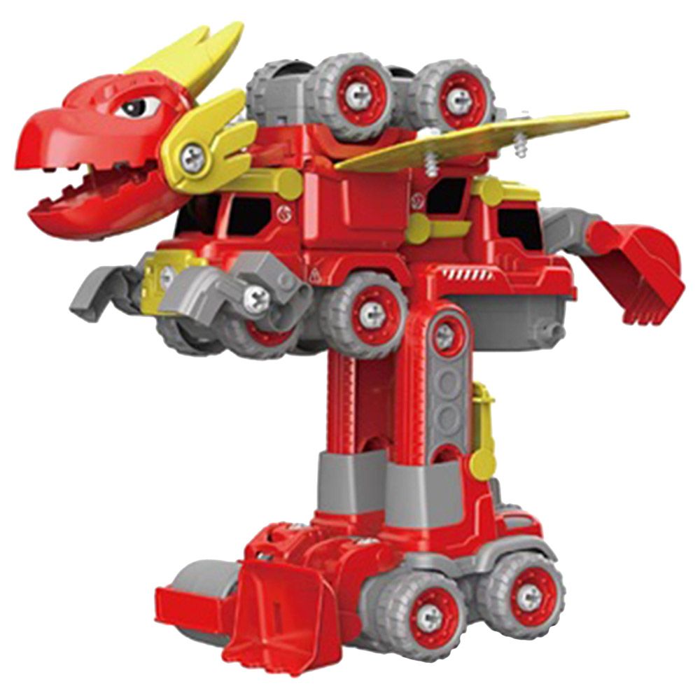 Little Story - 5-In-1 Dinosaur Robot Vehicle - Red