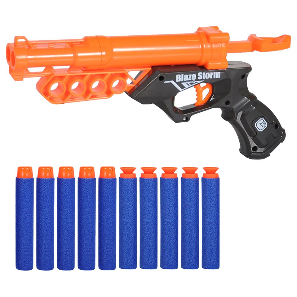 Little Story - Kids Bullet Gun w/ Soft Bullets - 10Pcs - Orange