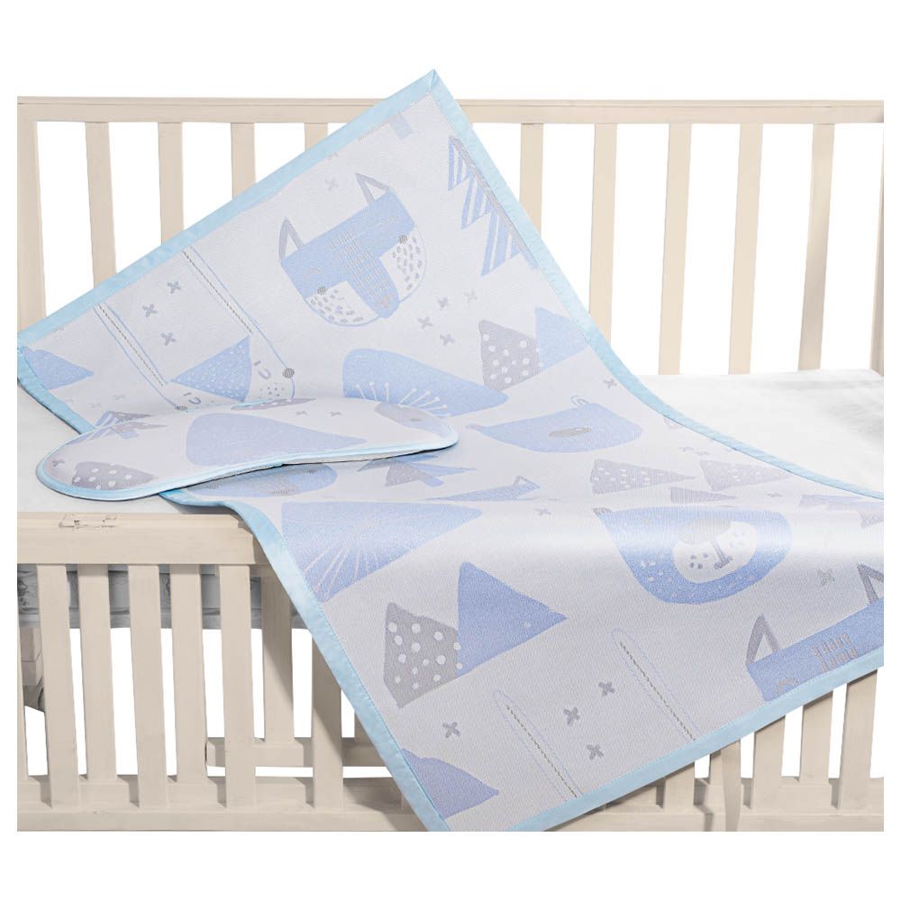 Sunveno - Baby Mattress Protector Mat Medium - Blue