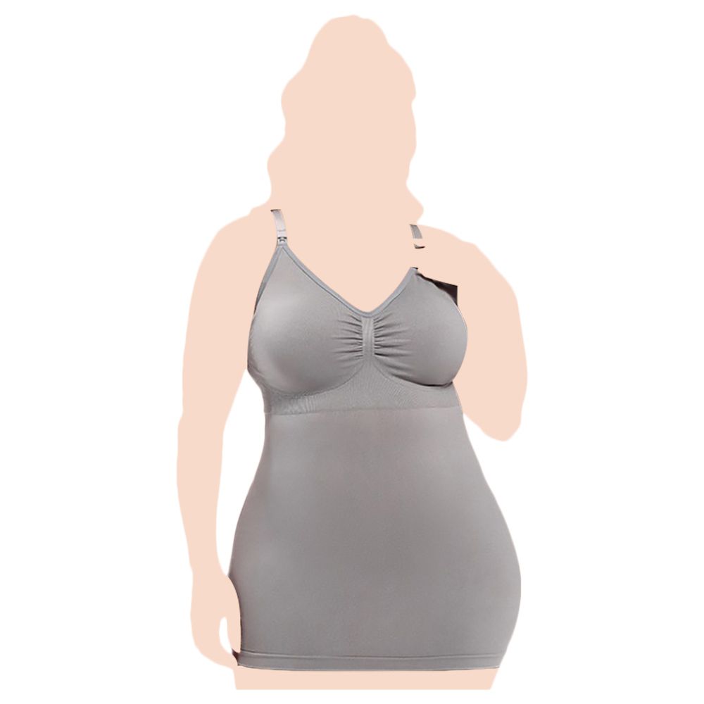 Sunveno - Maternity Nursing Tank Top - Grey