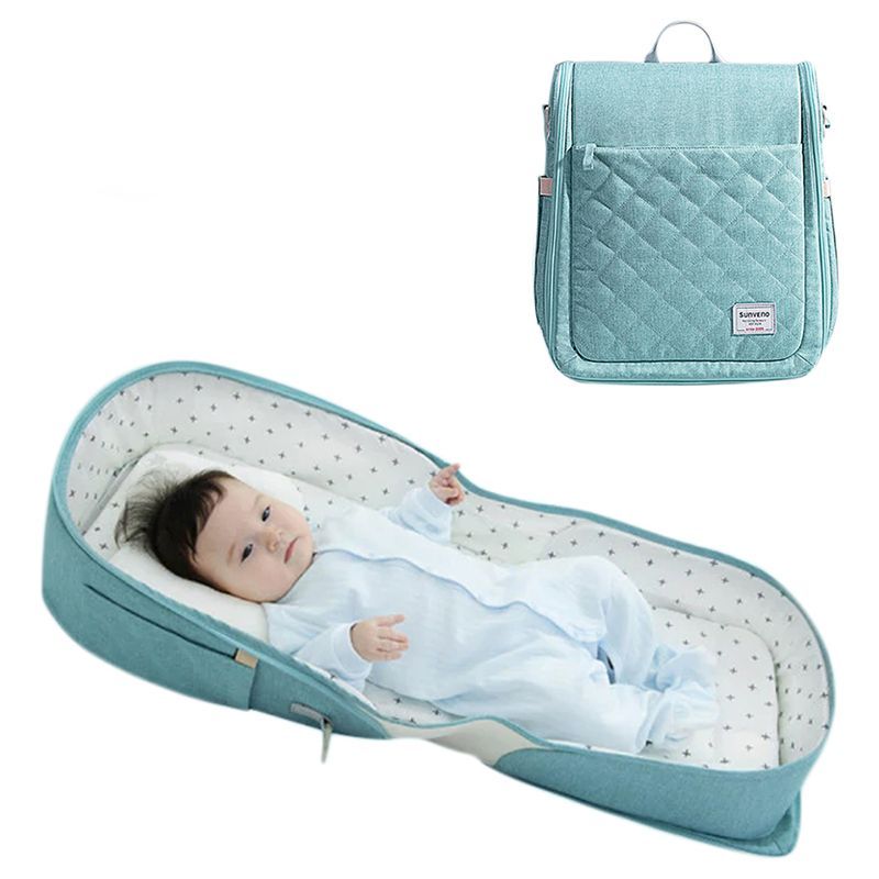 Sunveno -  Portable Baby Bed & Bag - Sea Green