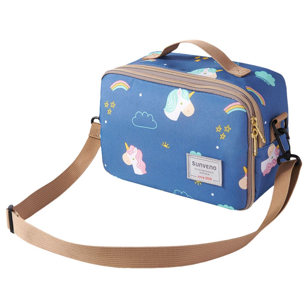 Sunveno - Diaper Changing Clutch w/ Mat - Unicorn Blue