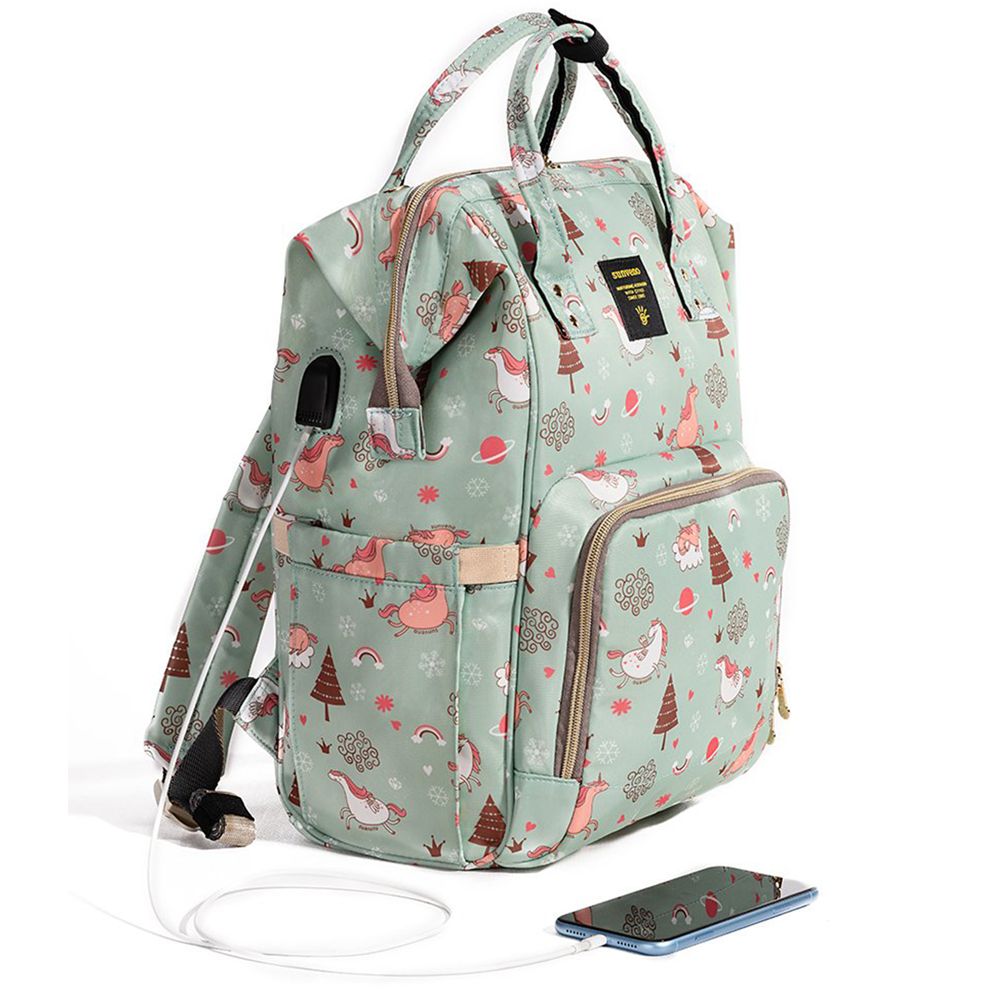 Sunveno - Diaper Bag - Green Dream Sky