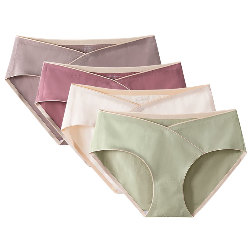 Sunveno - Set of 4 Maternity Seamless Low Waist Briefs