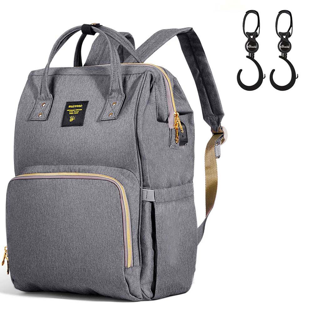 Sunveno - Diaper Bag XL With Stroller Hooks - Grey