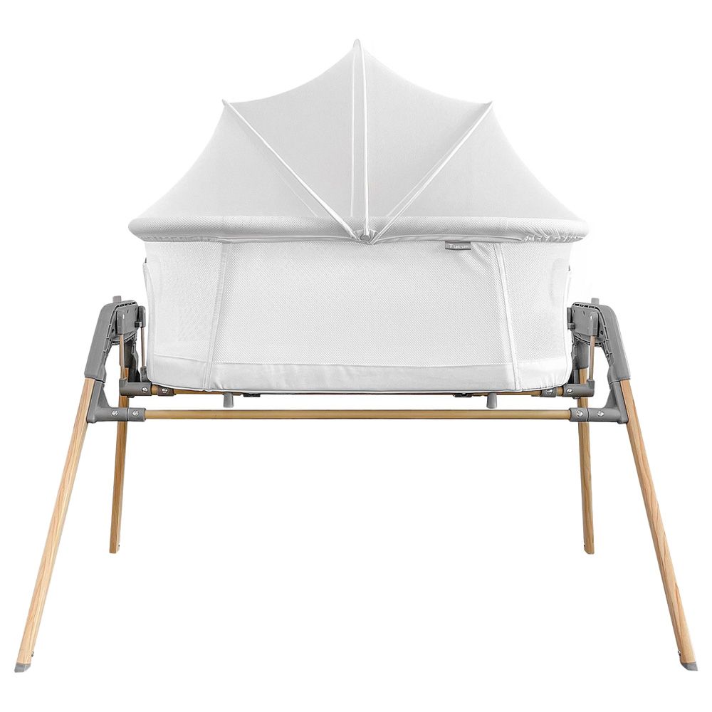 Teknum - 3-in-1 Baby Cradle Bassinet w/ Mosquito Net - White