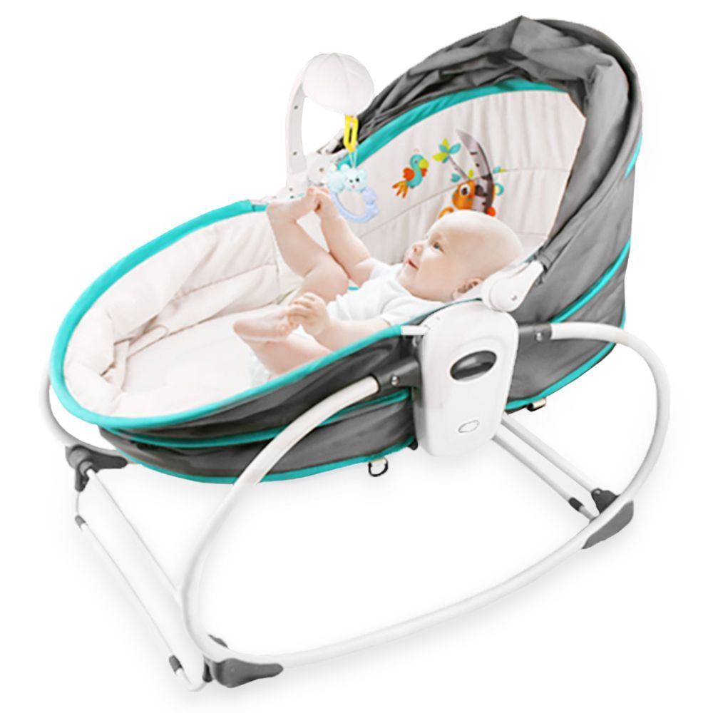 Teknum - 5-in-1 Cozy Rocker Bassinet w/ Awning & Mosquito net - Green