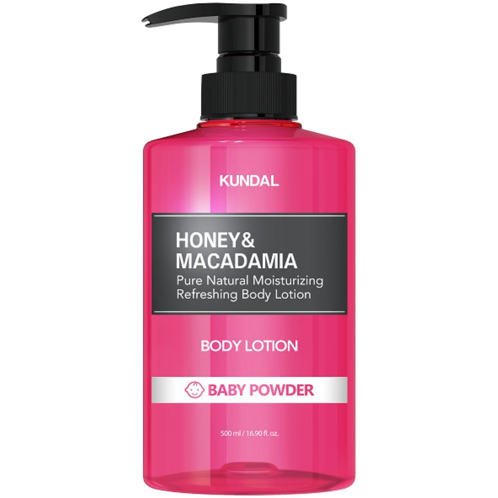 Kundal - Honey & Macadamia Pure Natural Moisturizing Refreshing Body Lotion Baby Powder 500ml