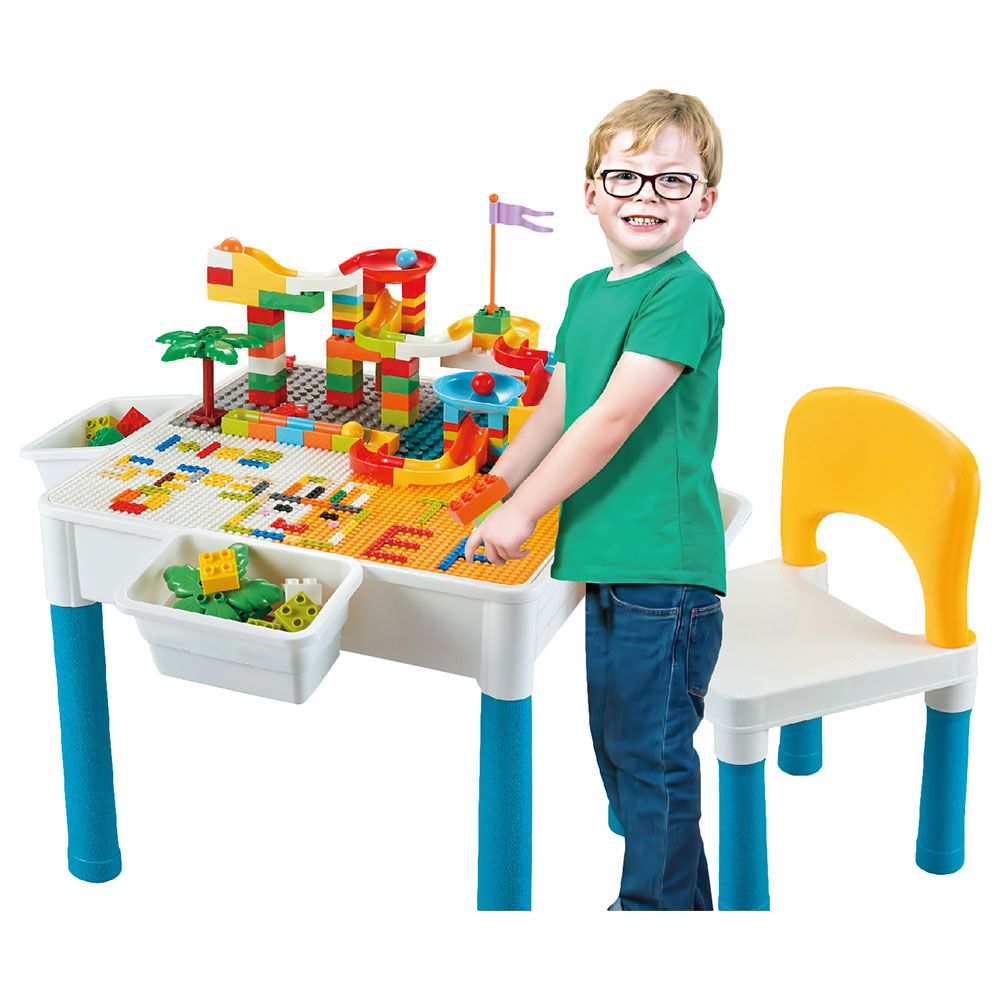 Little Learners - Building Block Table & Chair Multifunctional - 292pcs (Exclusive)