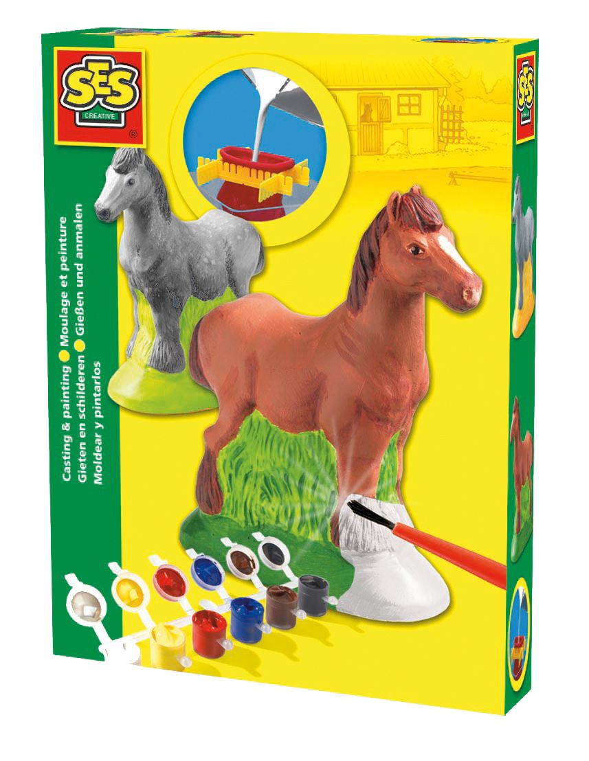 SES Creative - Horse Casting & Painting Set - Grey