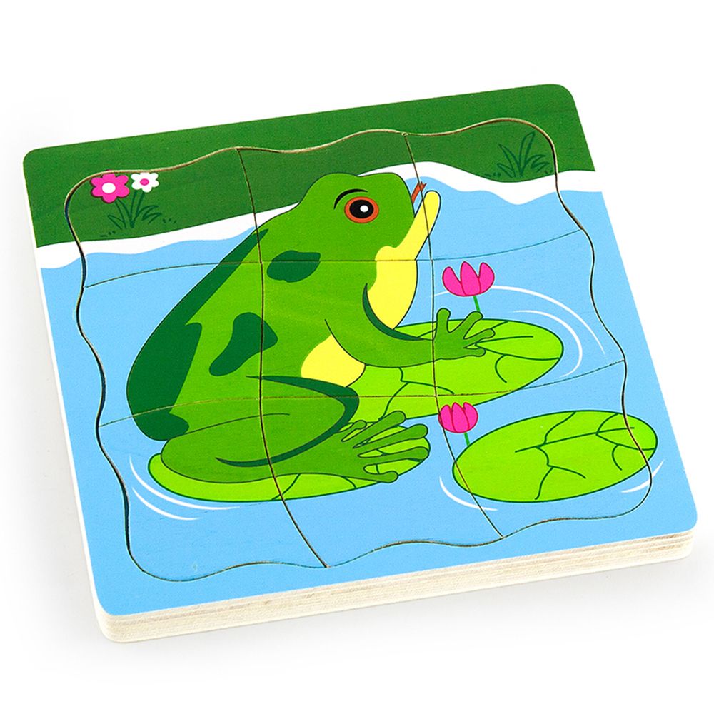 Viga - Grow Up Frog Puzzle - Green