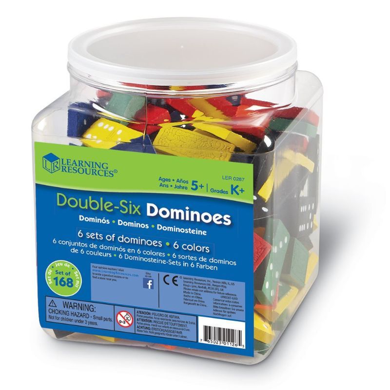 Learning Resources - Double-Six Wooden Dominoes