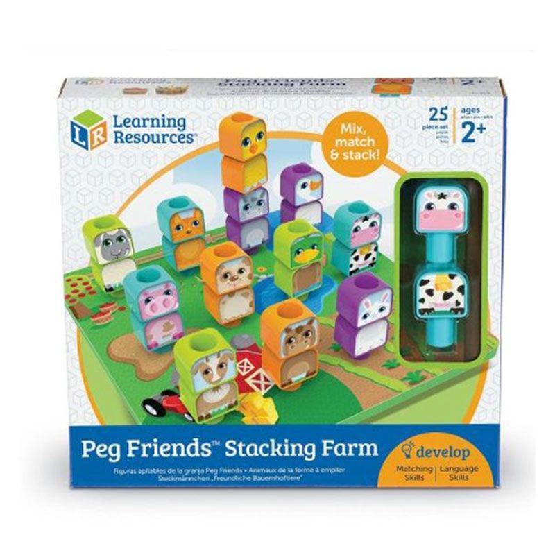 Learning Resources - Peg Friends Stacking Farm