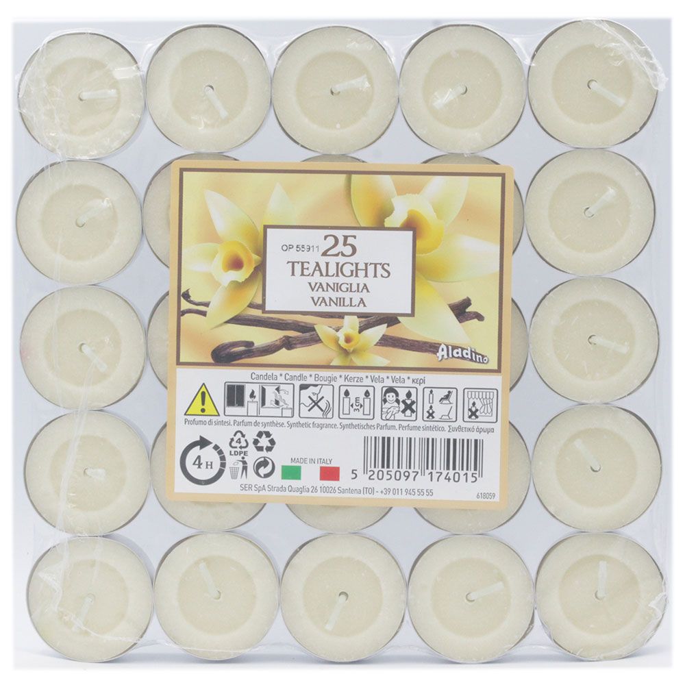 Aladino - 25 Tea Light candles - Vanilla