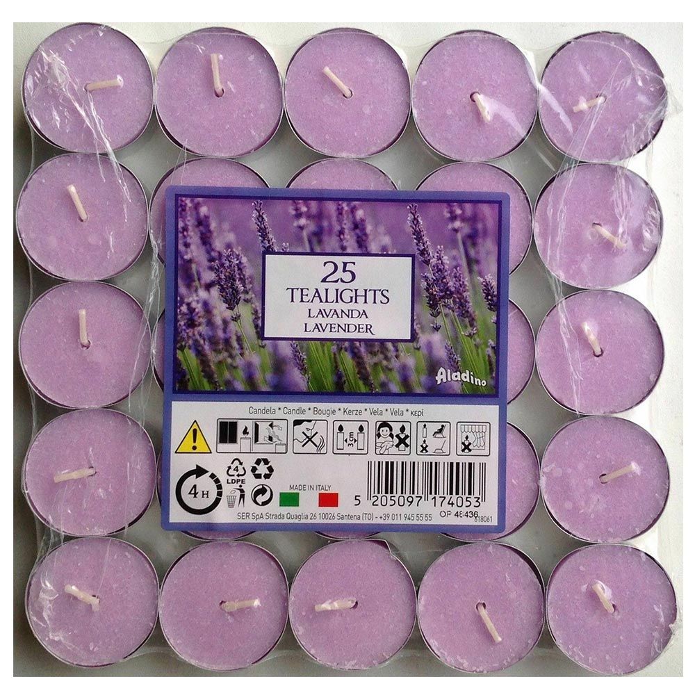 Aladino - 25 Tea light Candles - Lavender