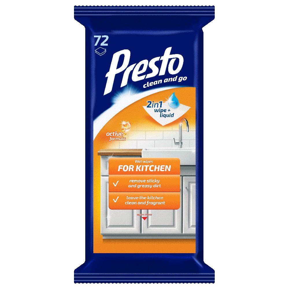 Presto - Household Wipes For Kitchen 72s