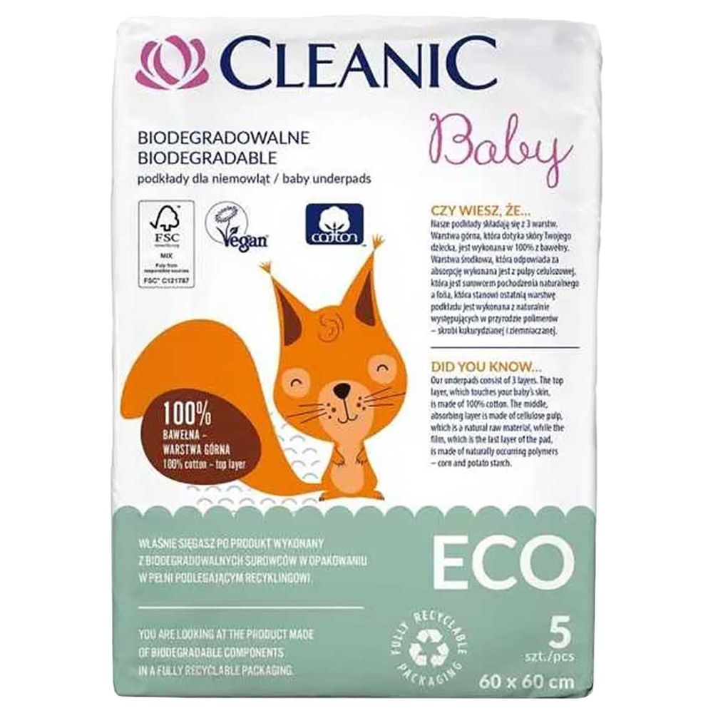 Cleanic - Baby ECO Underpads 5Pcs