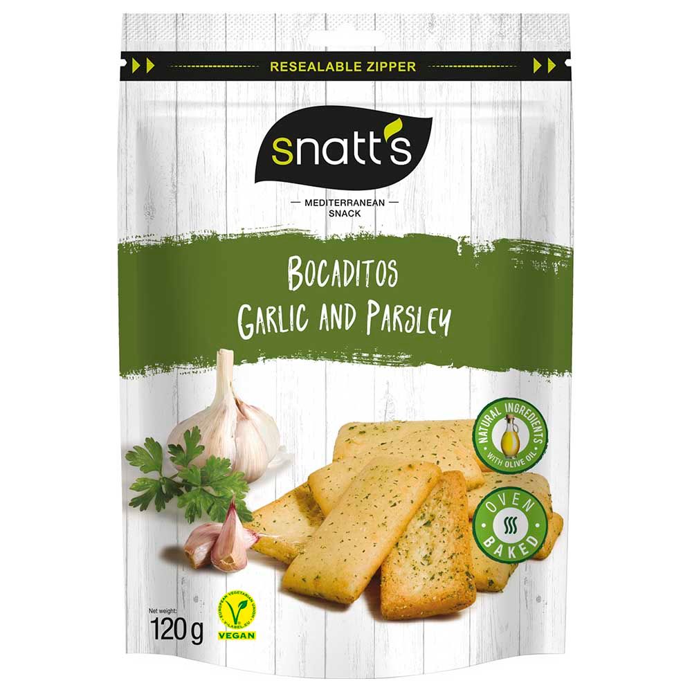 Snatt's - Bread Snacks Garlic & Parsley 120g