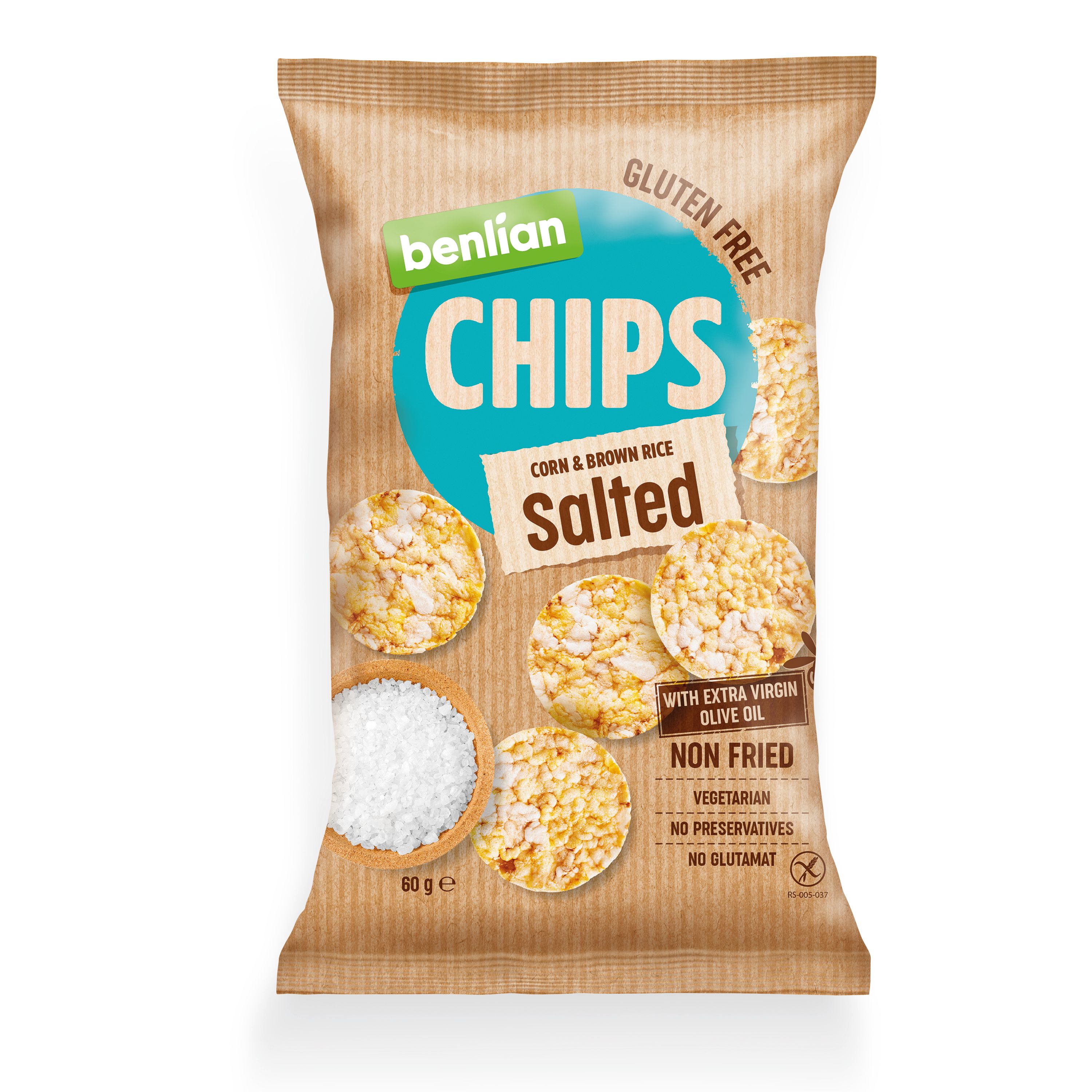 Benlian - Rice & Corn Chips Salted - 60g