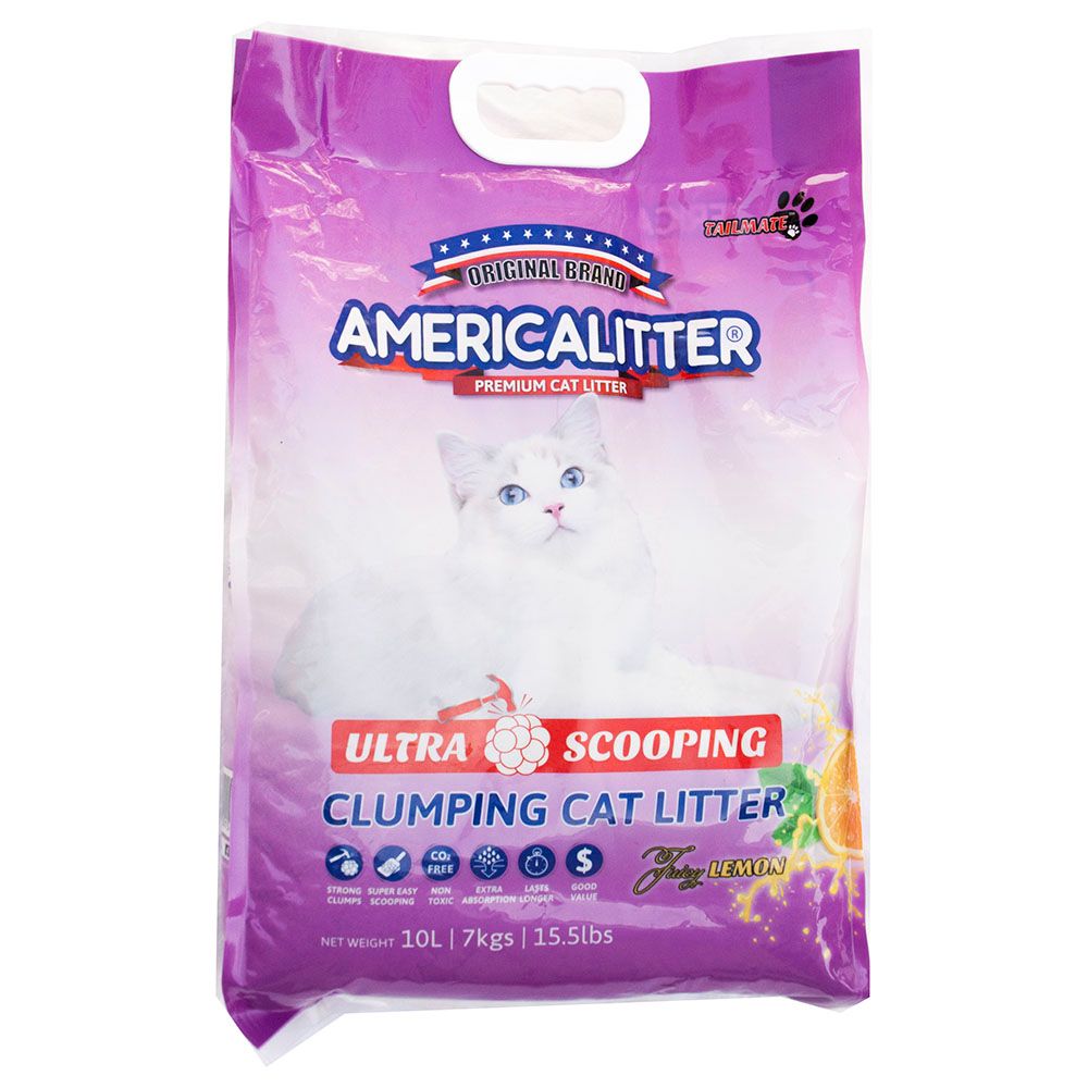 America Litter - Cat Litter Ultrascooping - Lemon - 10L