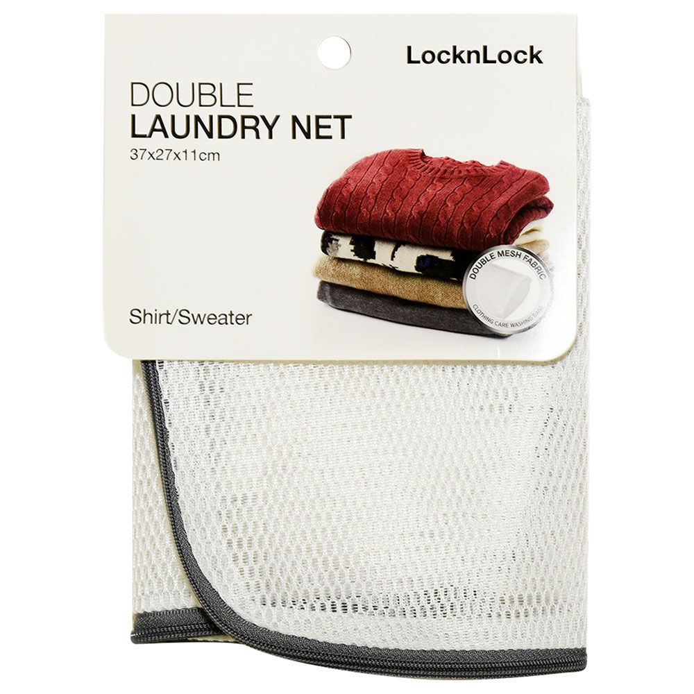 LOCK&LOCK - Double Laundry Net- Shirt and Sweater - White