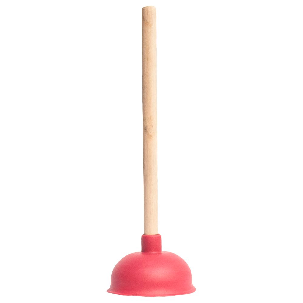 Swip - Rubber Plunger With Wooden Handle - Red