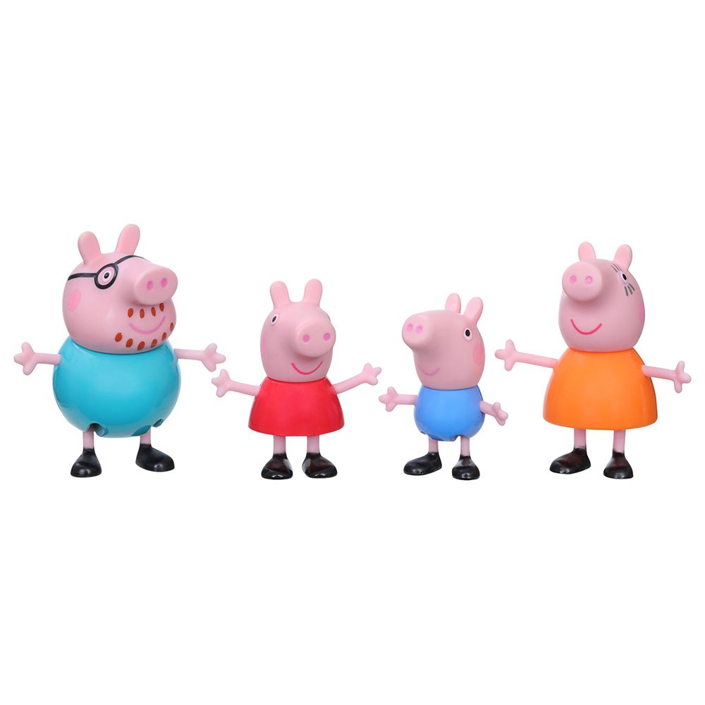 Peppa Pig - Pack of 4 Peppa Pig Family Figures In Iconic Outfits