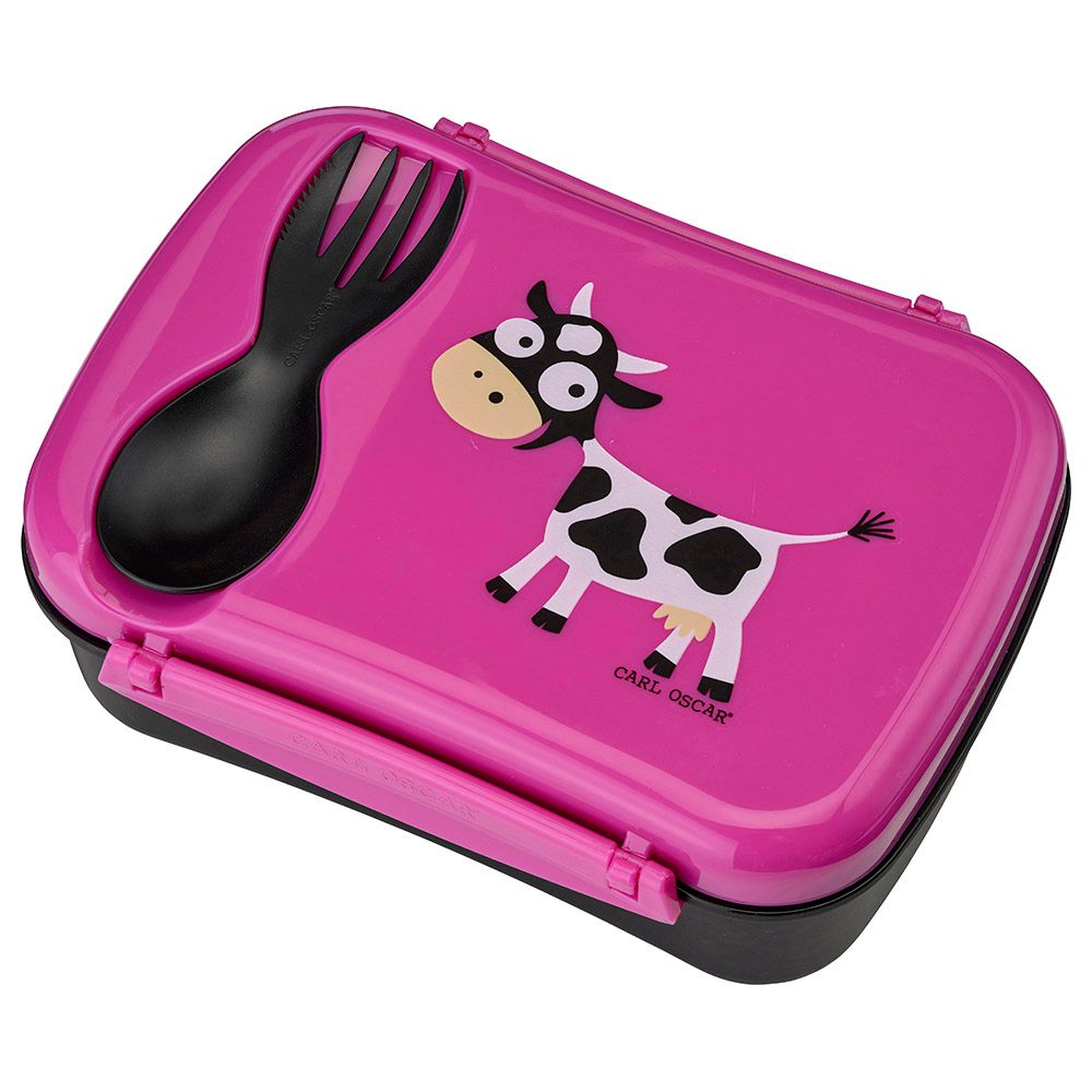 Carl Oscar - Kids Lunch Box With Cooling Pack And Fork - Purple