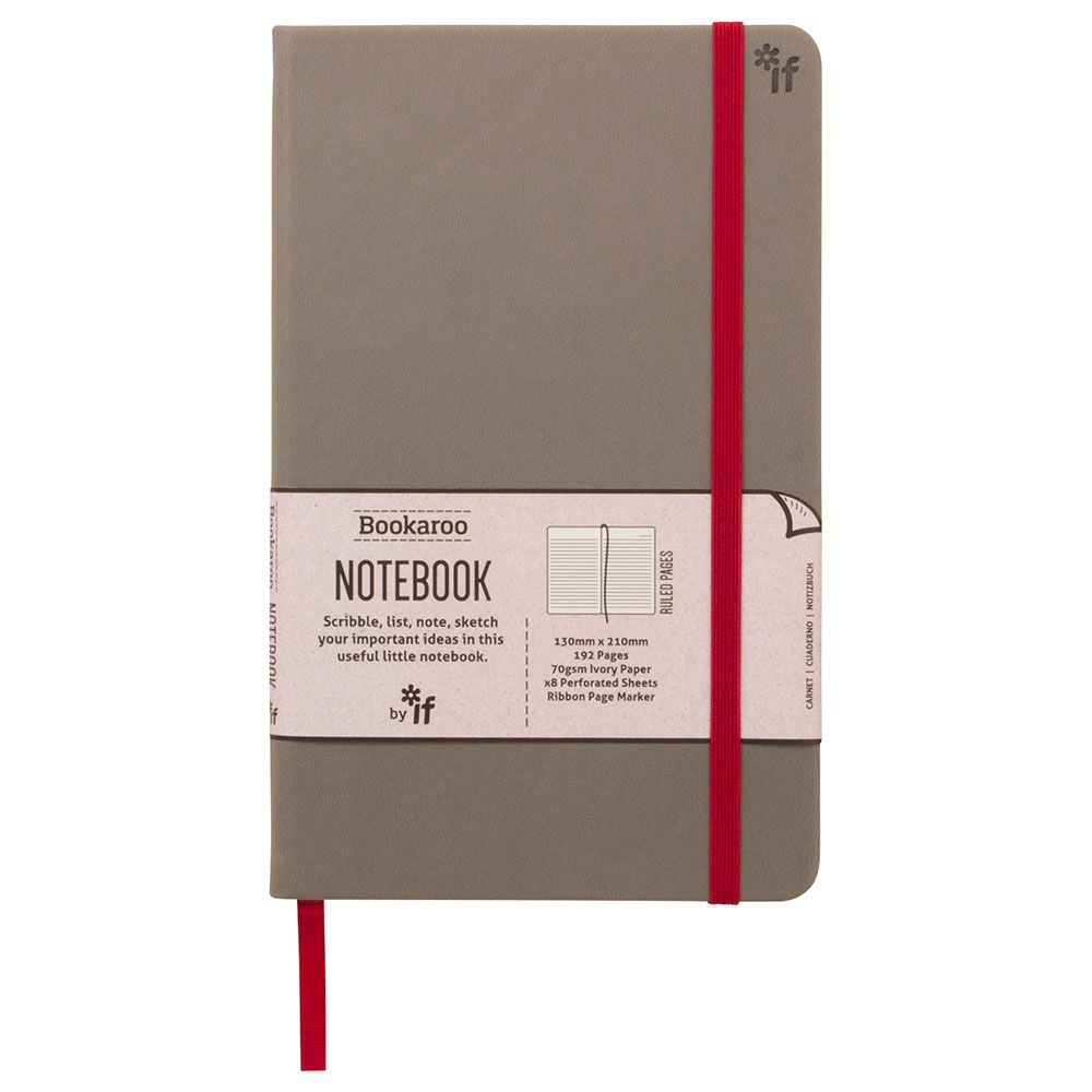 If - Bookaroo A5 Note Book - Grey