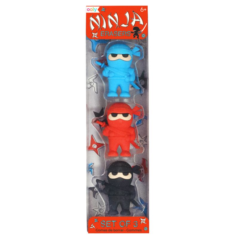 Ooly - Ninja Erasers - Set Of 3