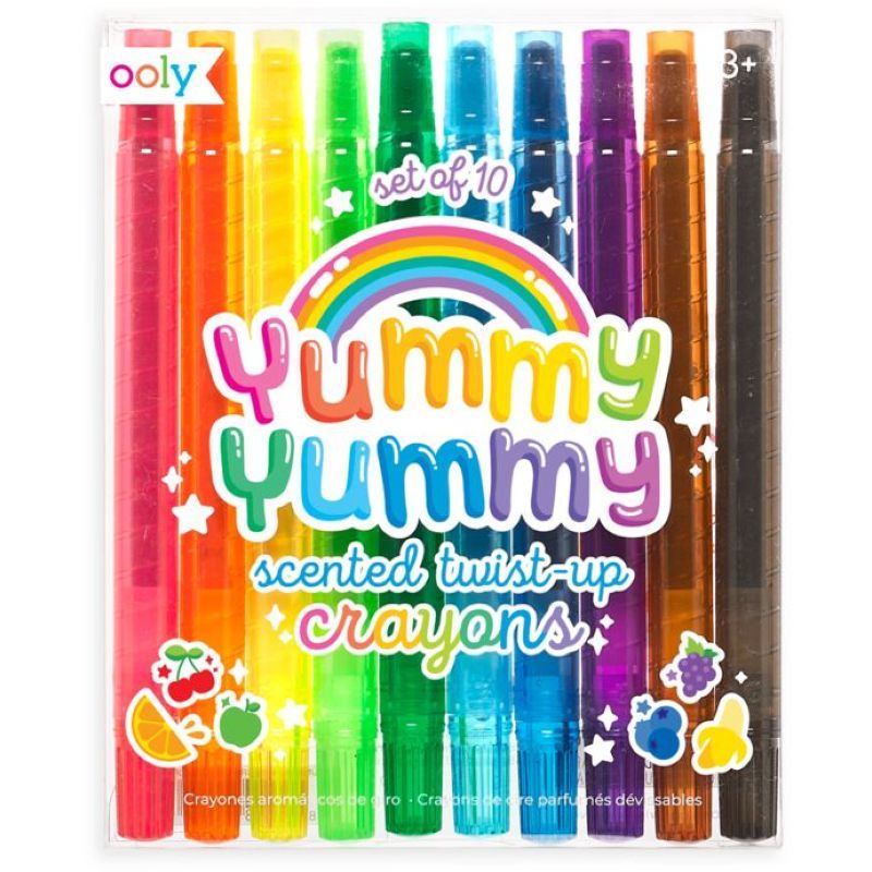 Ooly - Yummy Yummy Scented Twist Up Crayons Set of 10 