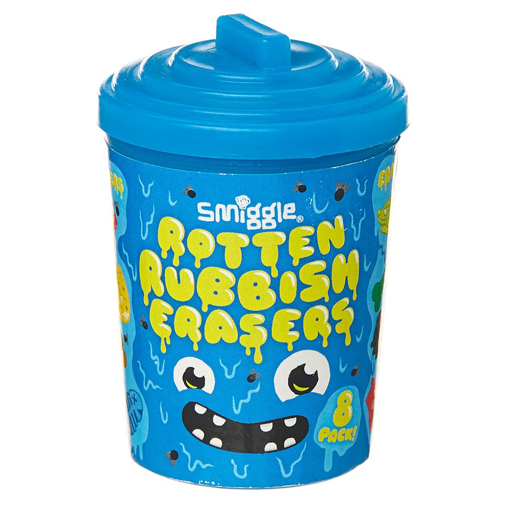 Smiggle - Rotten Eraser Rubbish Bin - Mid Blue