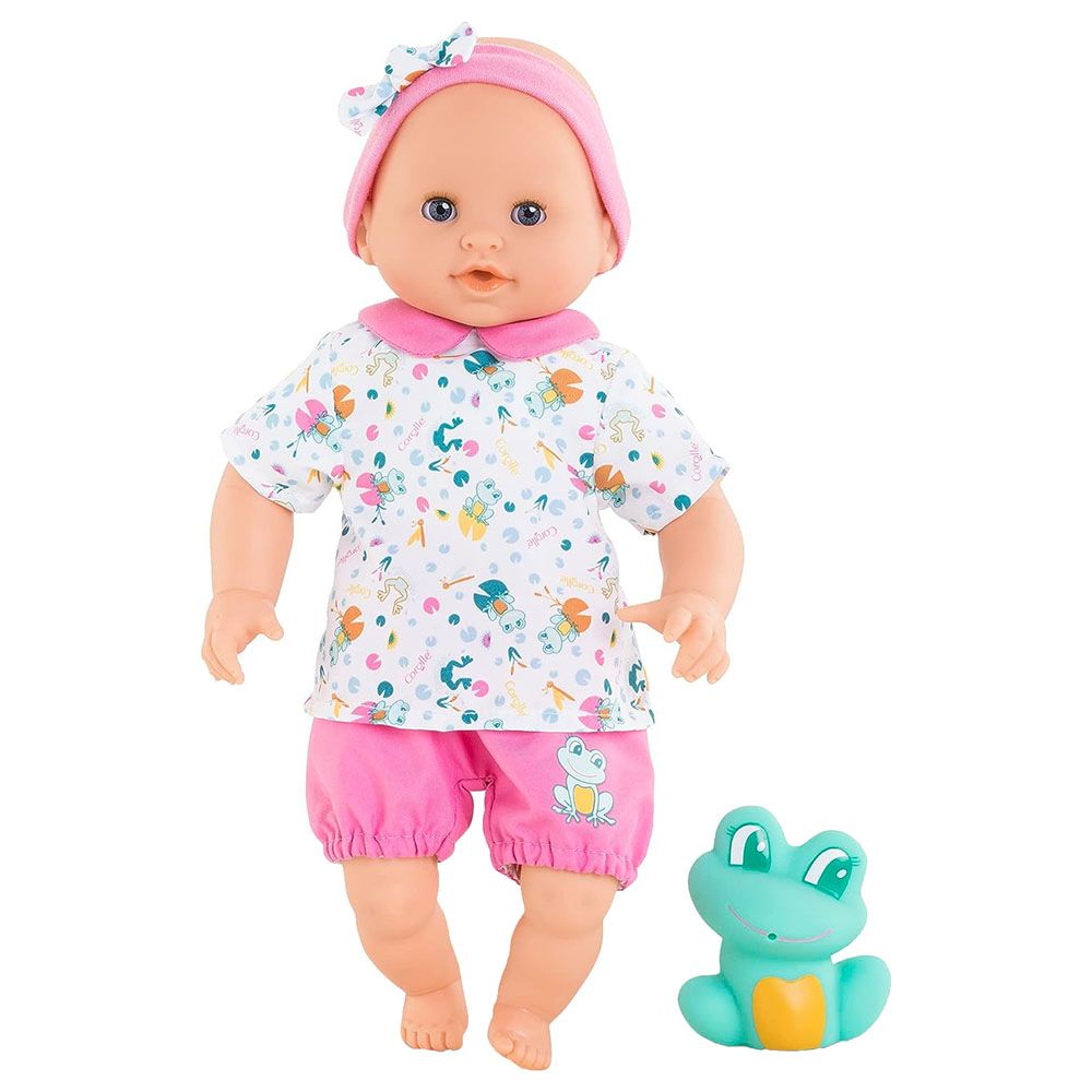 Corolle - Bebe Bath Oceane Baby Doll w/ Rubber Frog Toy - 30cm